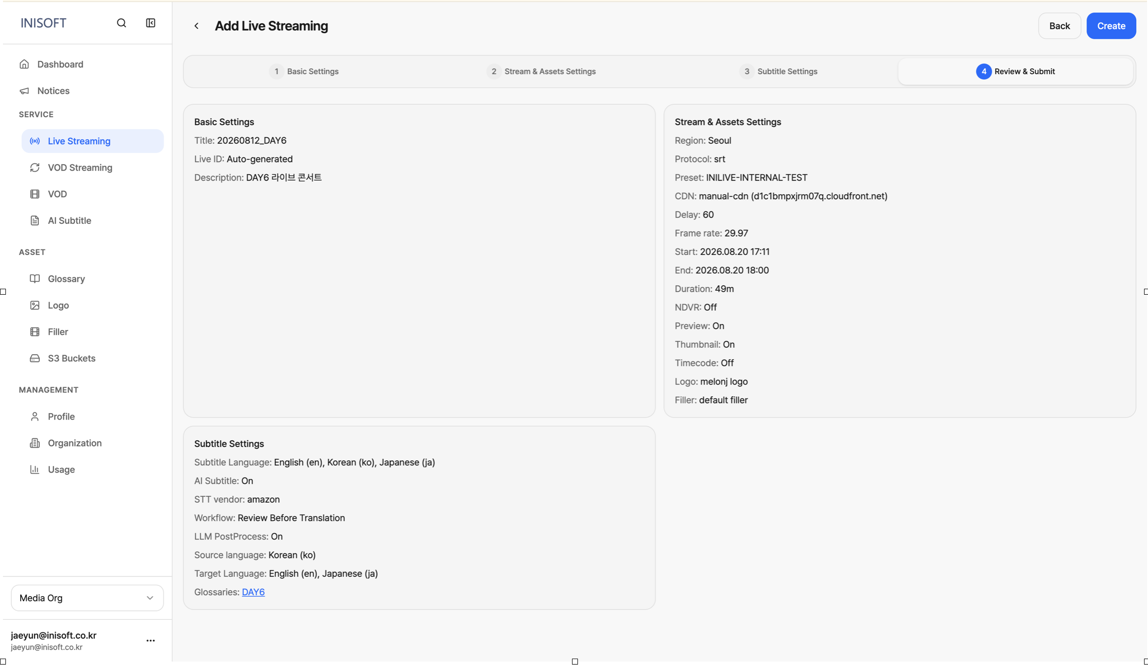 live streaming final review